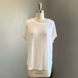 FRAME Denim Linen Crew Top